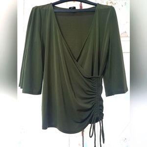 Worthington Hunter Green Fitted Top